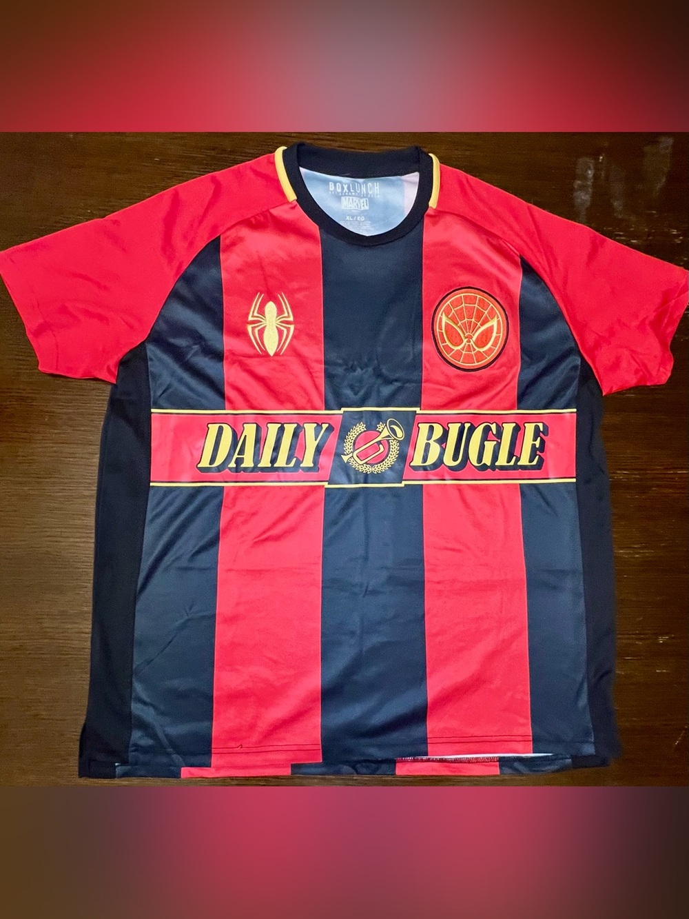 Marvel Spider-Man Daily Bugle Soccer Jersey XL BoxLunch Exclusive